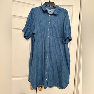 Old Navy Classic Denim Shirt Dress SZ XL